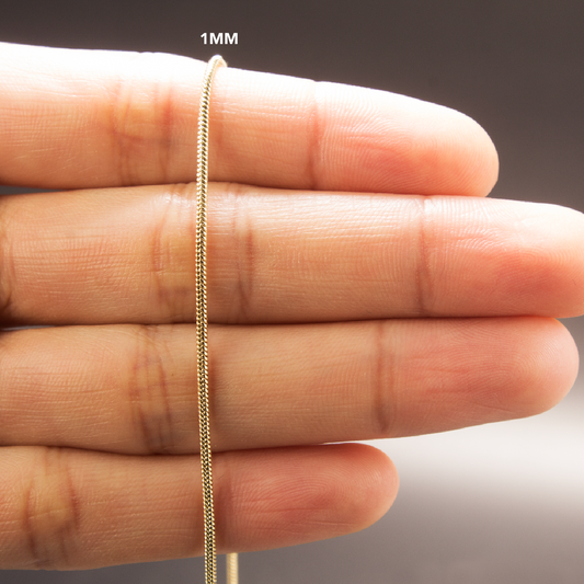 CADENA MUJER CORDÓN ORO LAMINADO 18K