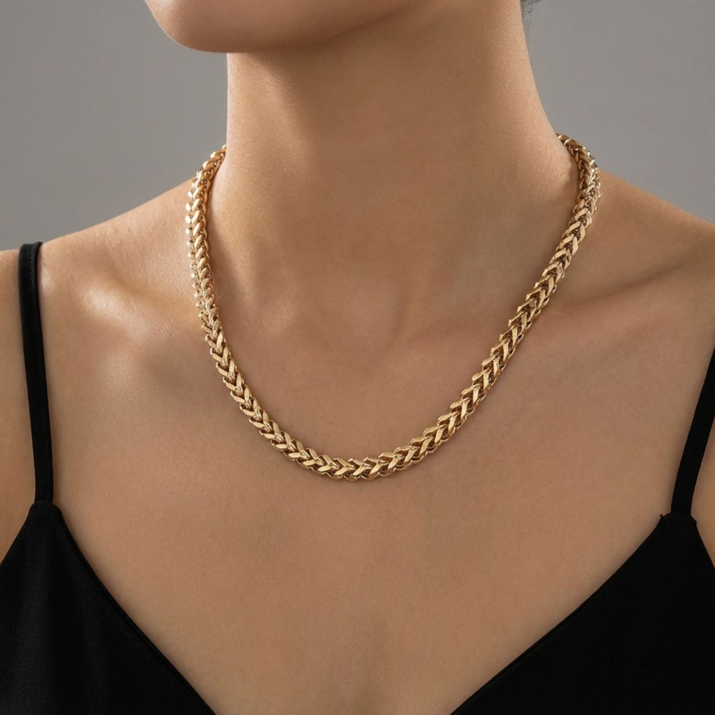 CADENA ESPIGA ORO LAMINADO 18K