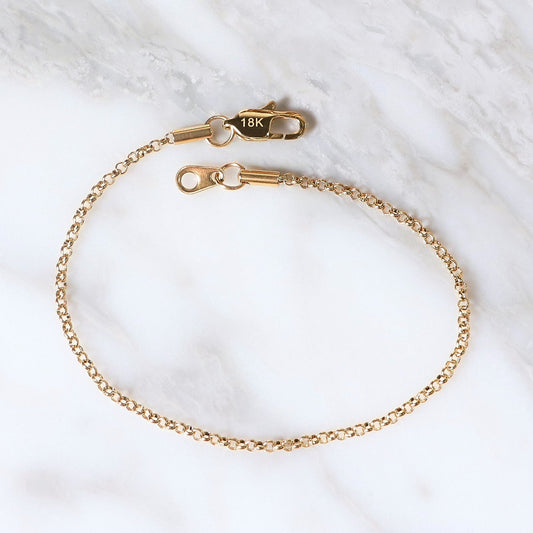 PULSERA ROLO ORO LAMINADO 18K