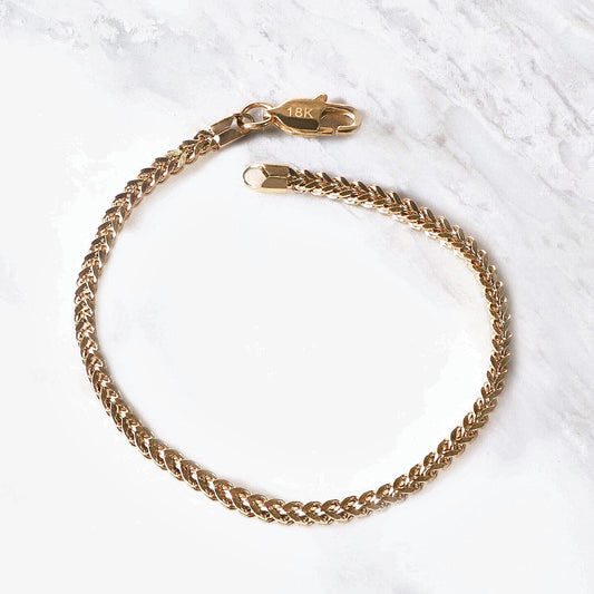 PULSERA ESPIGA ORO LAMINADO 18K