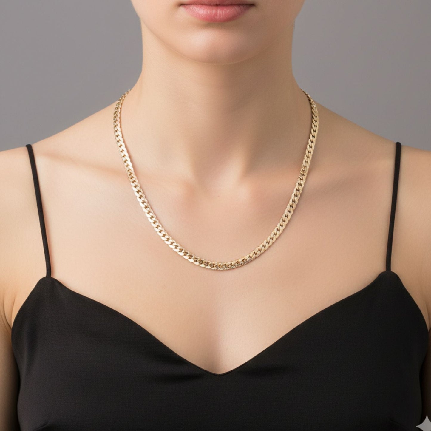 CADENA SERPIENTE GRABADA ORO LAMINADO 18K