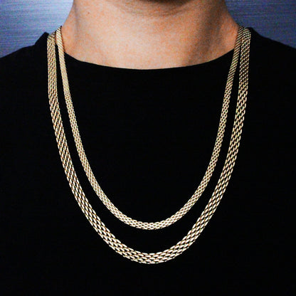 Cadena Chinesca Oro Laminado 18k