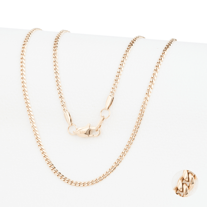 CADENA CUBANA ORO LAMINADO 18K