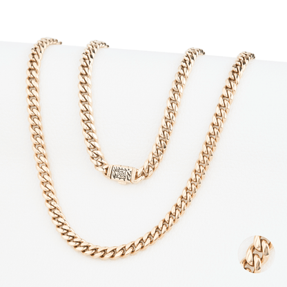CADENA CUBANA ORO LAMINADO 18K