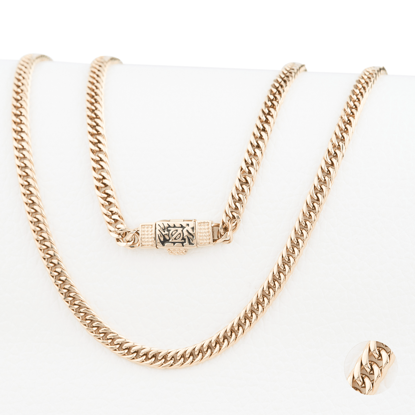 CADENA CUBANA DOBLE ORO LAMINADO 18K