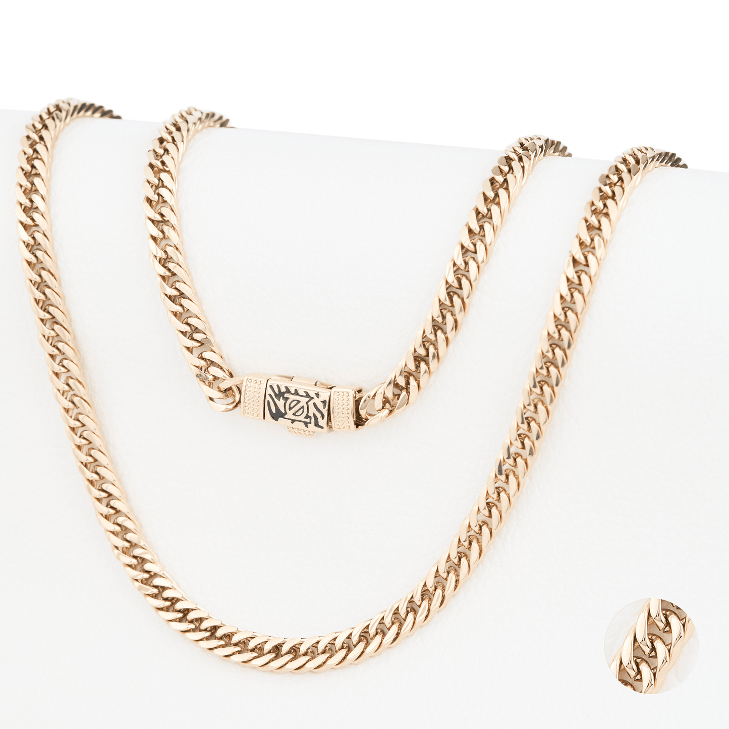 CADENA CUBANA DOBLE ORO LAMINADO 18K