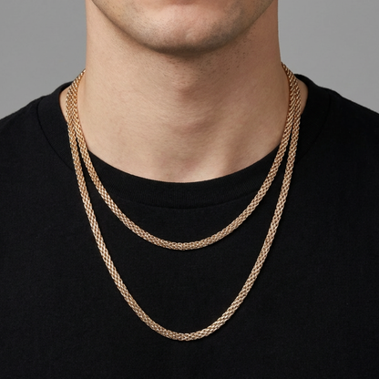 Cadena Chinesca Oro Laminado 18k
