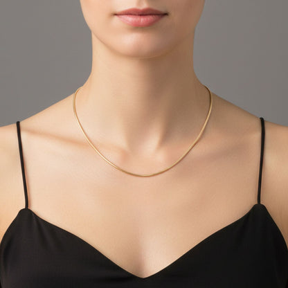 CADENA MUJER CORDÓN ORO LAMINADO 18K