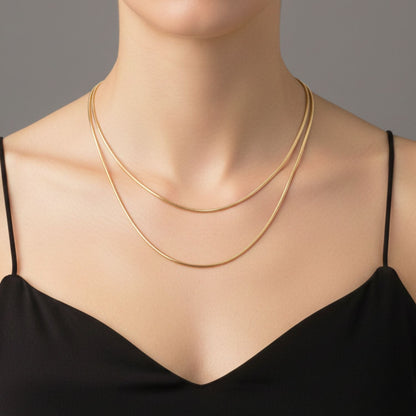 CADENA MUJER CORDÓN ORO LAMINADO 18K