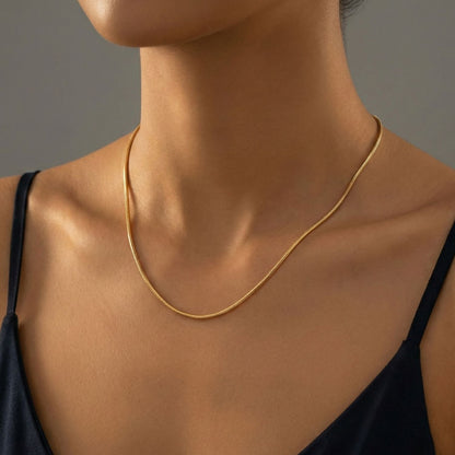 CADENA MUJER CORDÓN ORO LAMINADO 18K