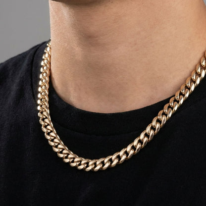 CADENA CUBANA ORO LAMINADO 18K