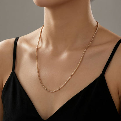 CADENA ESPIGA ORO LAMINADO 18K