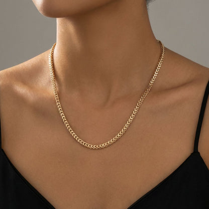 CADENA ESPIGA ORO LAMINADO 18K