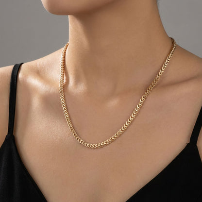 CADENA ESPIGA ORO LAMINADO 18K