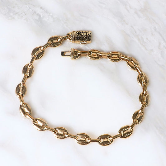 PULSERA ANCLA ORO LAMINADO 18K