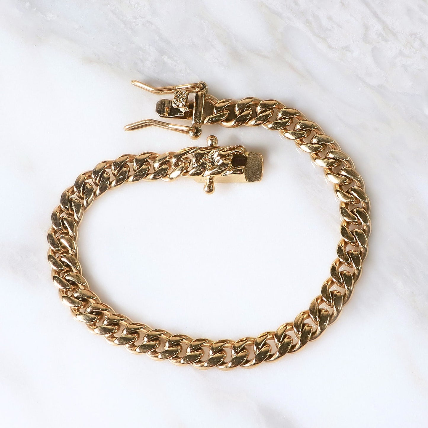 PULSERA CUBANA ORO LAMINADO 18K