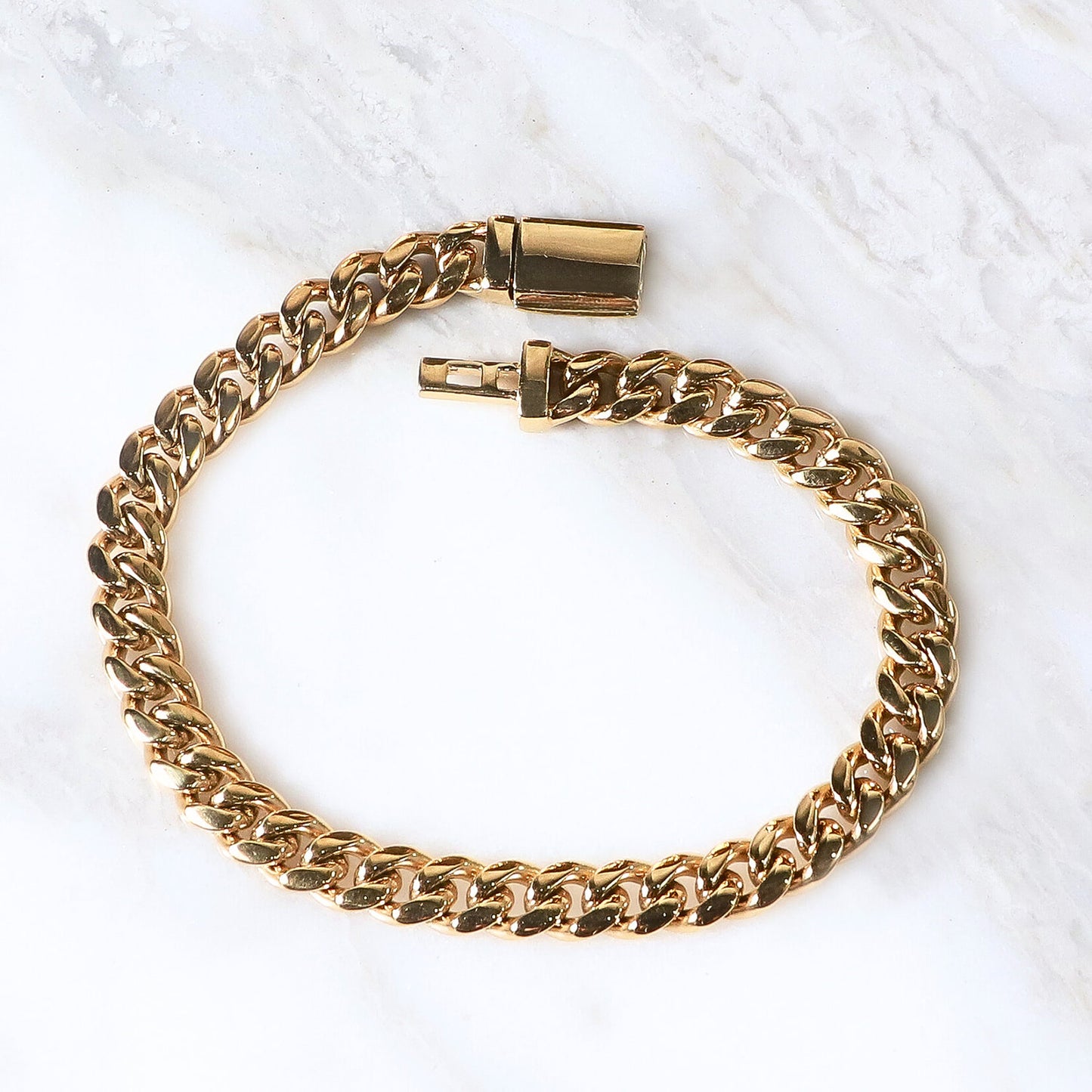 PULSERA CUBANA ORO LAMINADO 18K