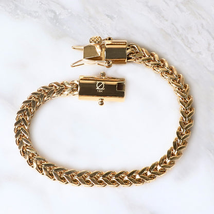 PULSERA ESPIGA ORO LAMINADO 18K
