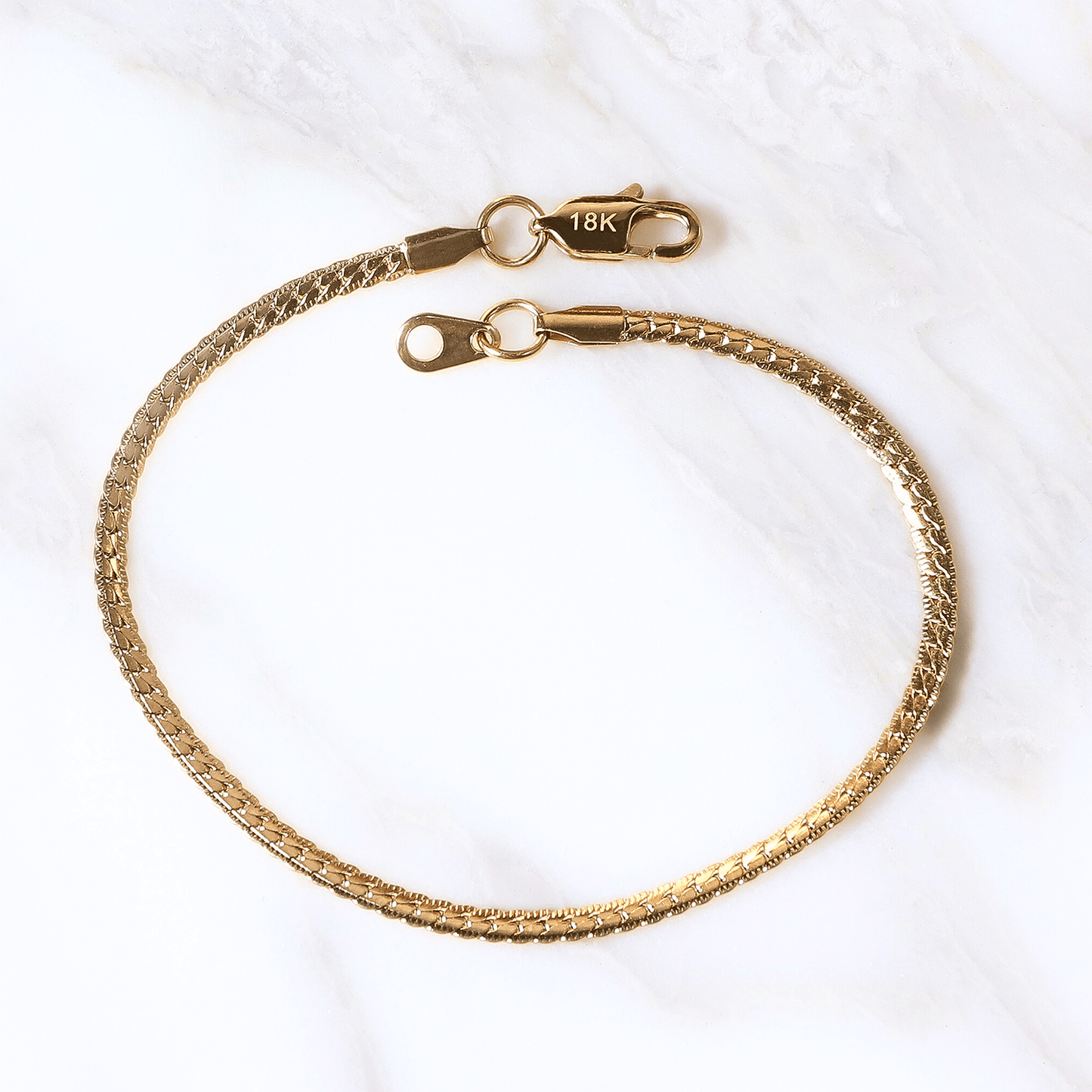 PULSERA SERPIENTE GRABADA ORO LAMINADO 18K