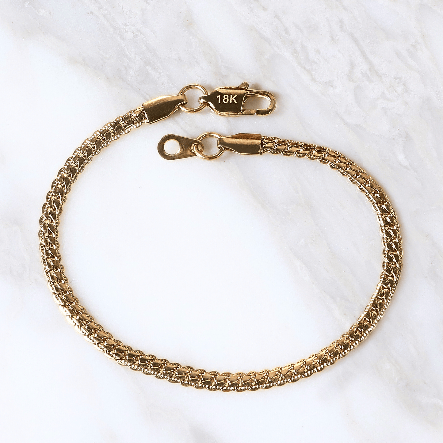 PULSERA SERPIENTE GRABADA ORO LAMINADO 18K