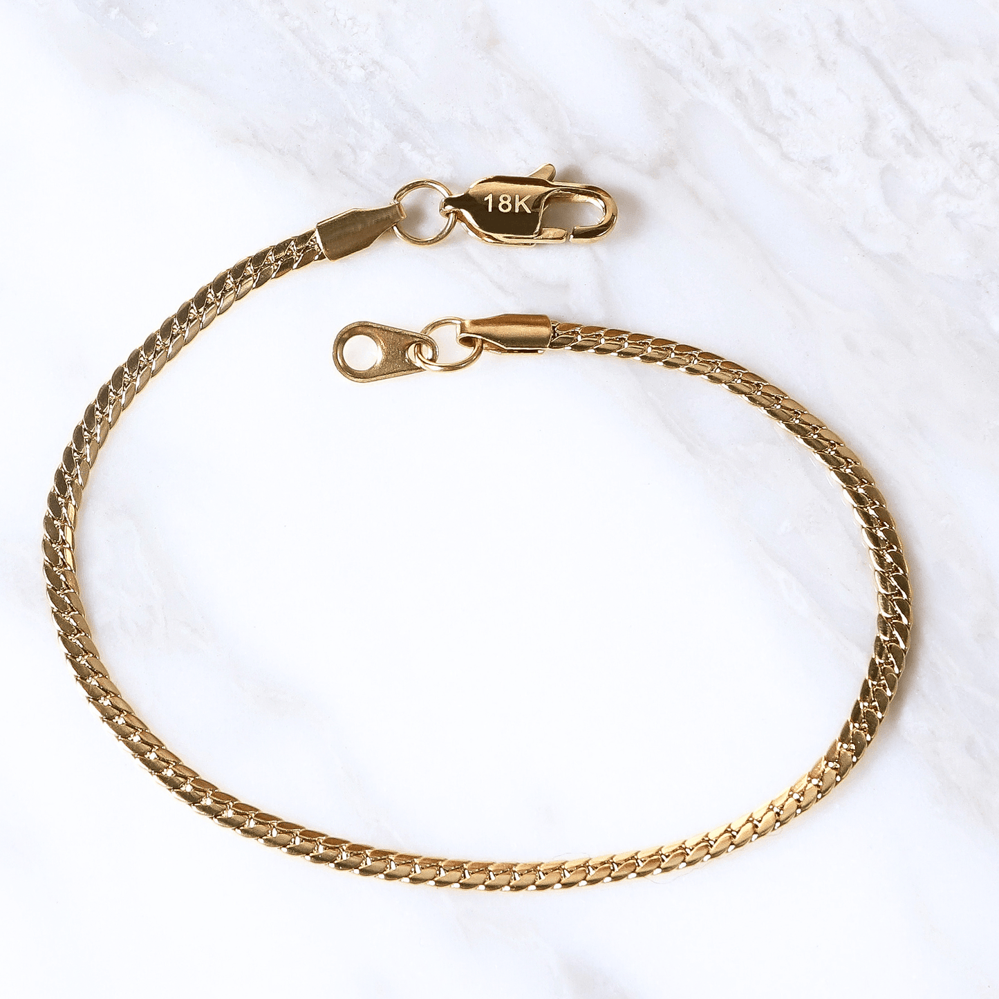PULSERA SERPIENTE LISA ORO LAMINADO 18K