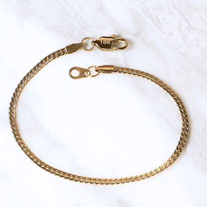 PULSERA SERPIENTE LISA ORO LAMINADO 18K