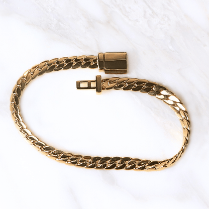 PULSERA SERPIENTE LISA ORO LAMINADO 18K