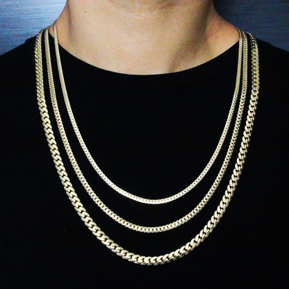 CADENA SERPIENTE GRABADA ORO LAMINADO 18K