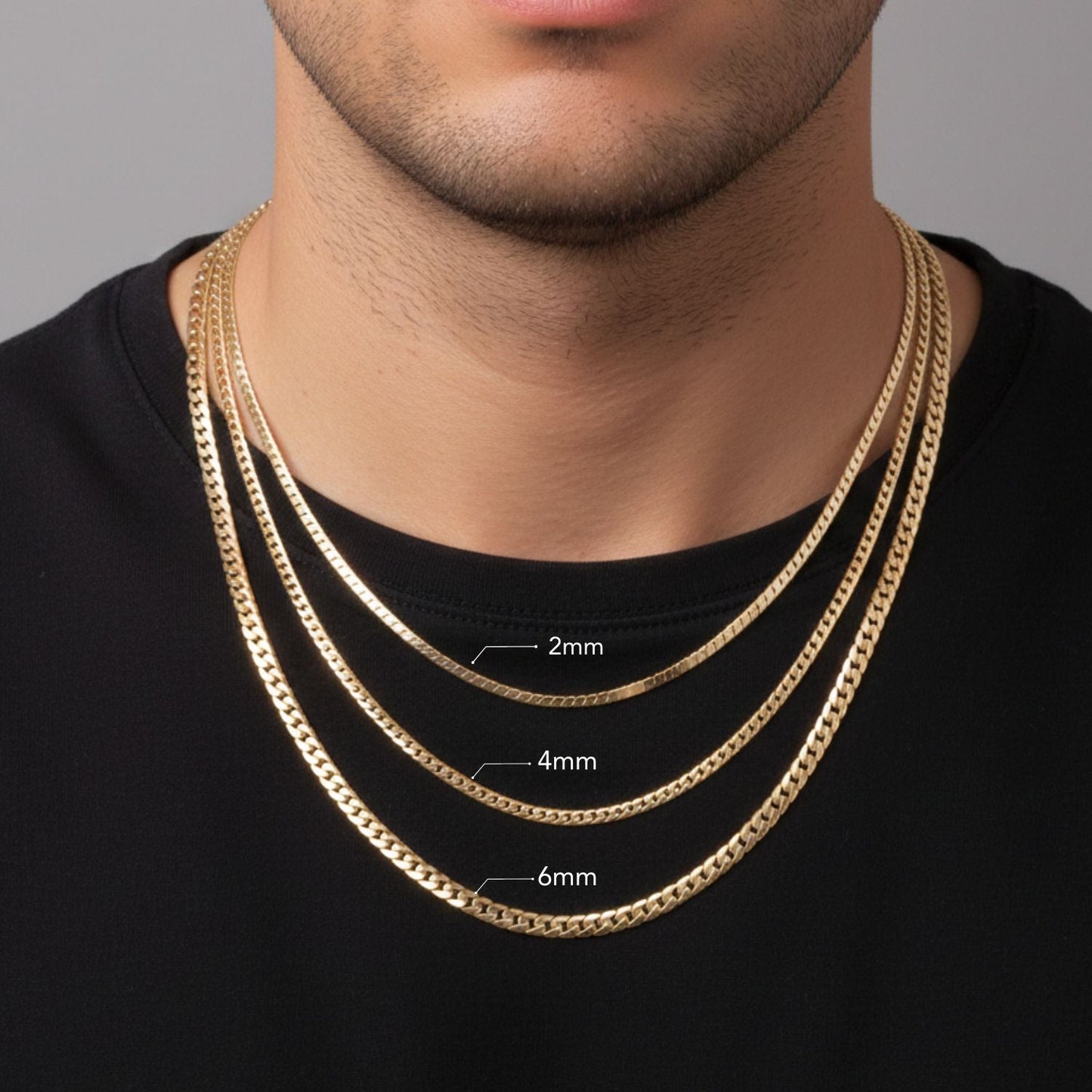 CADENA SERPIENTE LISA ORO LAMINADO 18K