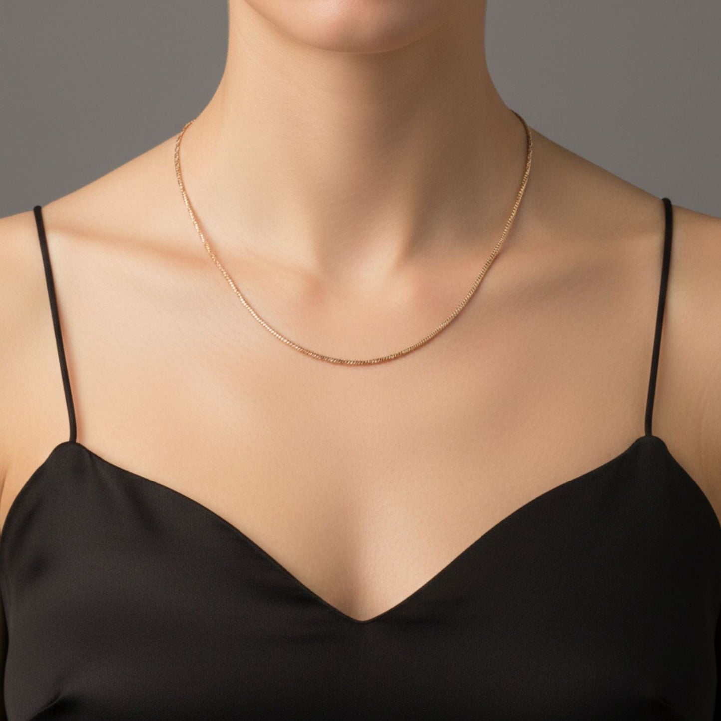 CADENA MUJER SINGAPUR ORO LAMINADO 18K