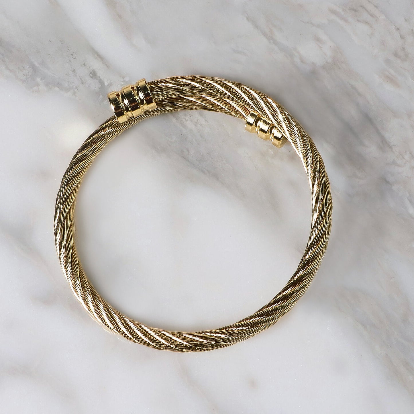 PULSERA TRENZADA ORO LAMINADO 18K