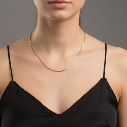 CADENA MUJER VENECIANA ORO LAMINADO 18K
