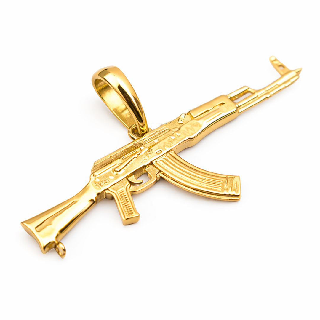 Colgante Ak 47 Oro Laminado 18k