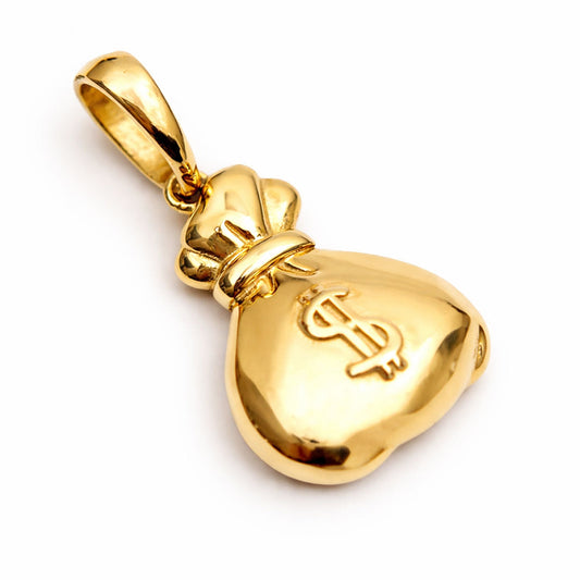 Colgante Bolsa de Dinero Oro Laminado 18k
