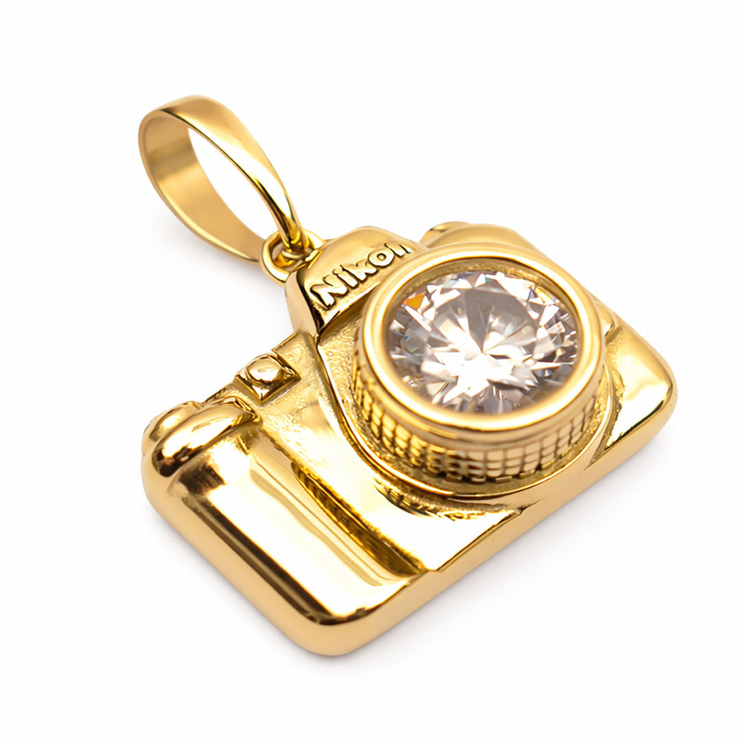 Colgante Camara Nikon Oro Laminado 18k