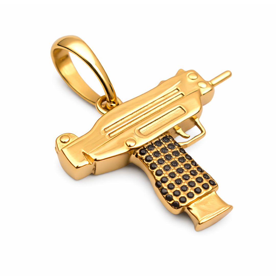Colgante Uzi Oro Laminado 18k
