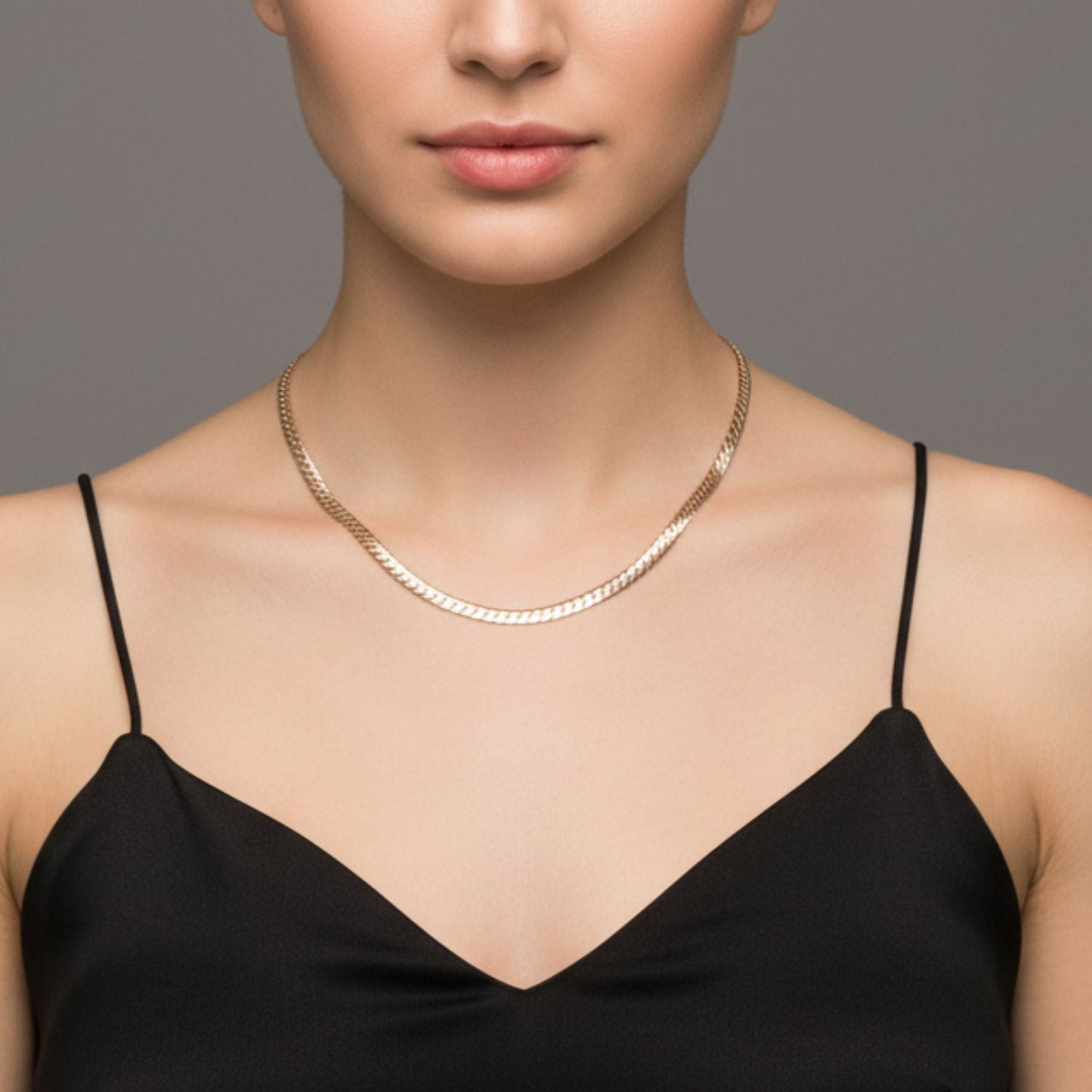 CADENA SERPIENTE LISA ORO LAMINADO 18K