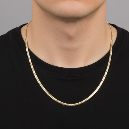 CADENA SERPIENTE LISA ORO LAMINADO 18K
