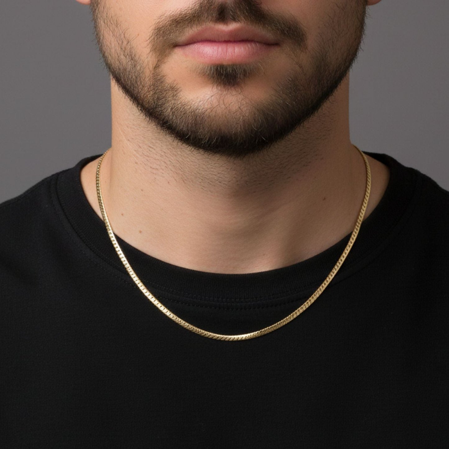 CADENA SERPIENTE LISA ORO LAMINADO 18K