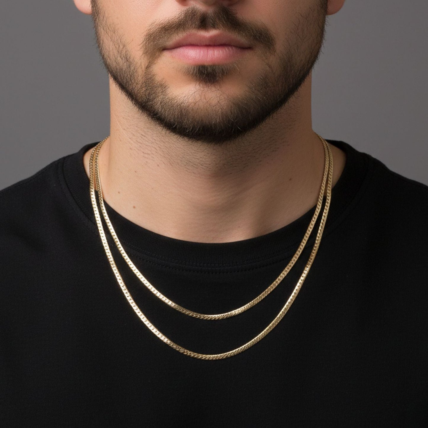 CADENA SERPIENTE LISA ORO LAMINADO 18K
