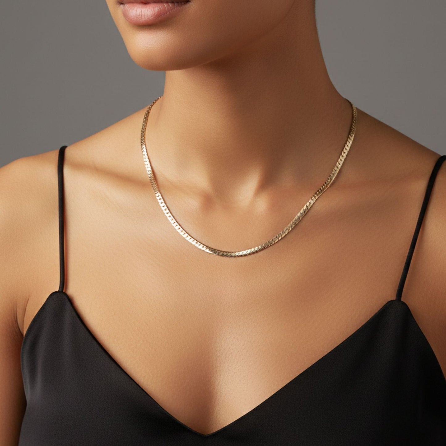 CADENA SERPIENTE LISA ORO LAMINADO 18K