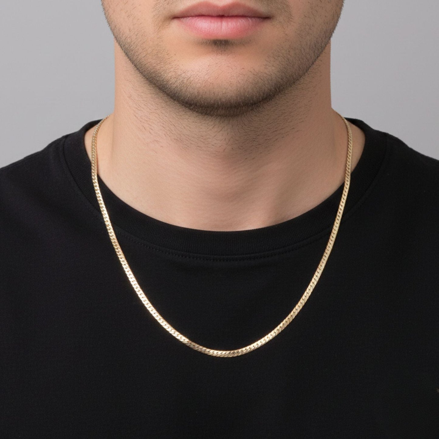 CADENA SERPIENTE LISA ORO LAMINADO 18K