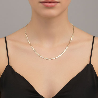 CADENA SERPIENTE LISA ORO LAMINADO 18K
